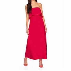 Susana Monaco Strapless Fuchsia Maxi Dress